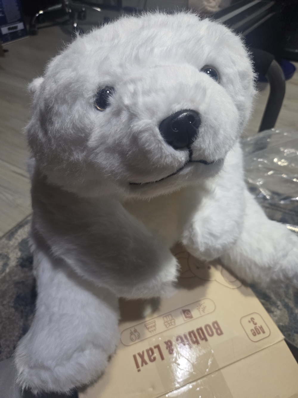 Weighted Pillow Plush White Polar Bear Stuffed Animal Removeable Weight